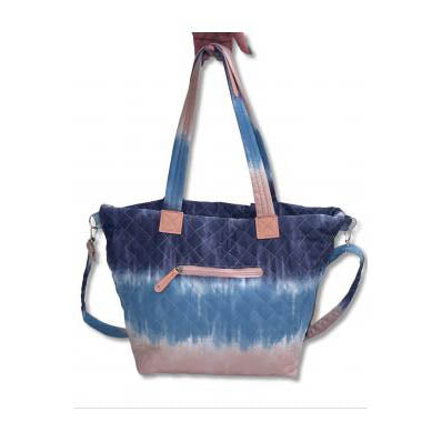 Puppie Love SPLA224 Striped Tie Dye Quilted Tote Bag Back View