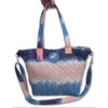 Puppie Love SPLA224 Striped Tie Dye Quilted Tote Bag Front View
