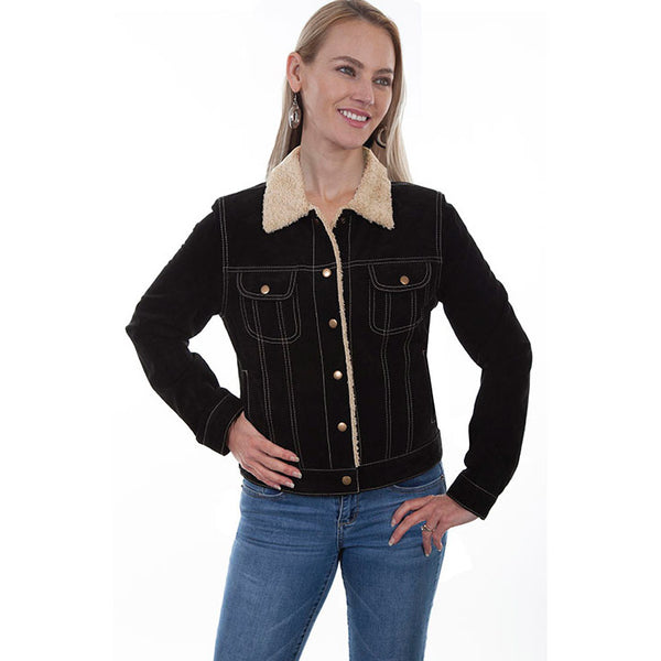 Scully L1019-19 Black Boar Suede Leather Jacket