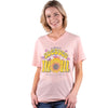 Simply Southern VSS-MOM-SHRIMP Simply Blessed Mom Short Sleeve T-Shirt Model View