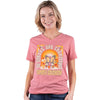 Simply Southern VSS-STRONG-BLOSSOM Strong and Courageous Short Sleeve T-Shirt Model View