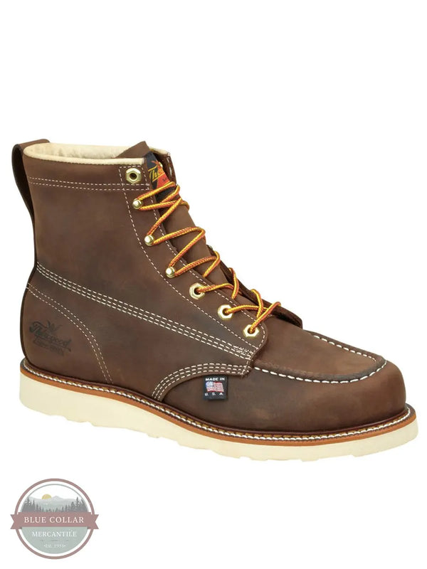 Thorogood 814-4203 American Heritage 6 Inch Trail Crazyhorse Moc Toe Maxwear Wedge™ Work Boots profile