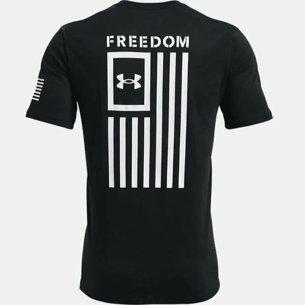 Under Armour Men's Freedom Flag T-Shirt - Black/Steel Large