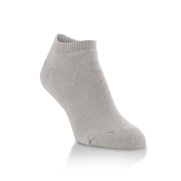 World's Softest W1031 Classic Low Socks White Profile View