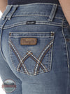 Wrangler 09MWZDW Mae Retro Boot Cut Jeans in Deadwood rear pocket